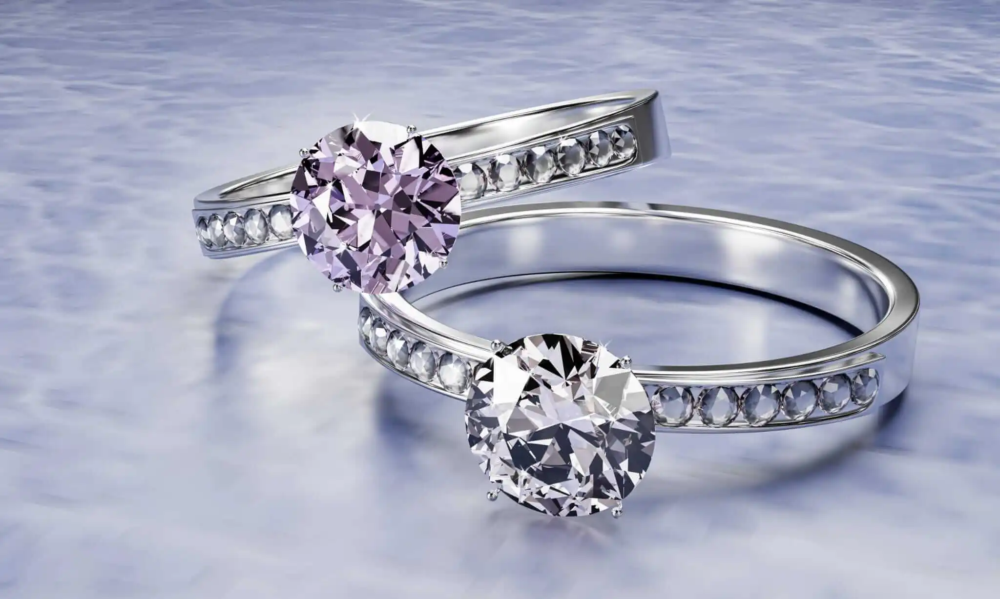 2rings diamond silver for women in Windsor