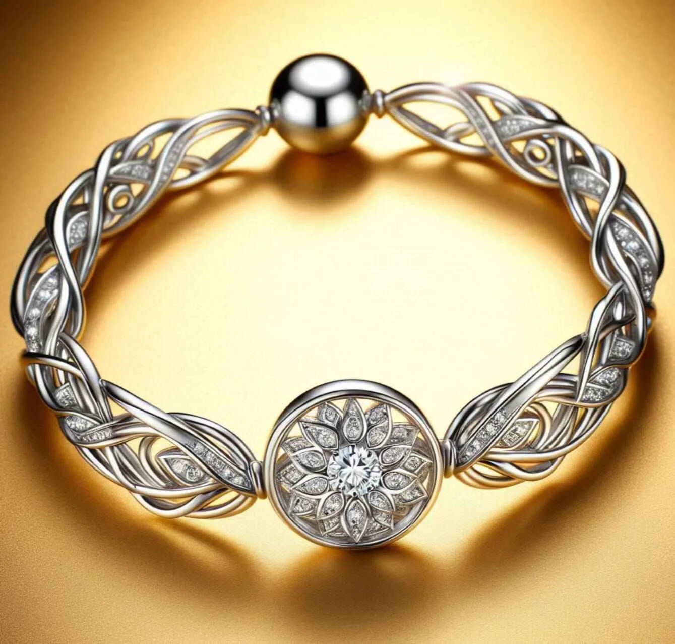 Unique Luxury Silver Bracelet in Windsor 